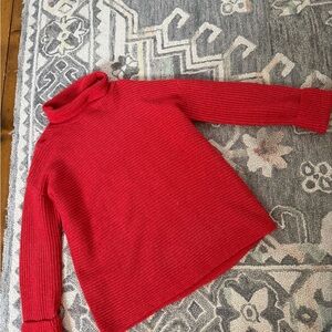Pilcro Vibrant Red Turtleneck Sweater